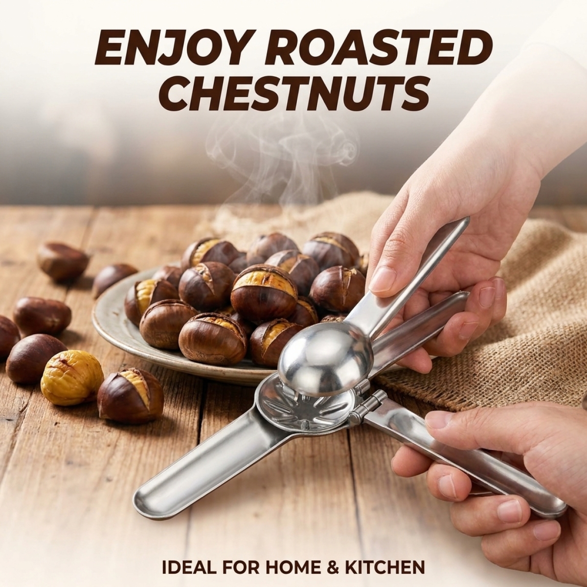 Kitchen Gadgets To Have - Chestnut Opener–Premium Stainless Steel,Effortless & Safe