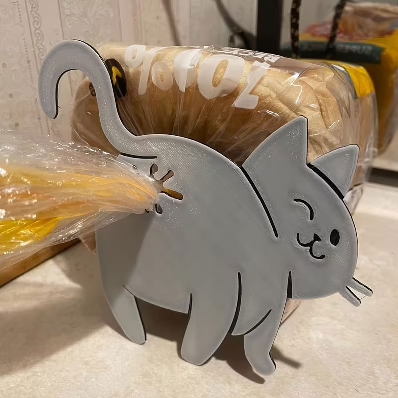 Kitchen Gadgets To Have - Cat Butt Bread Clip - 3D