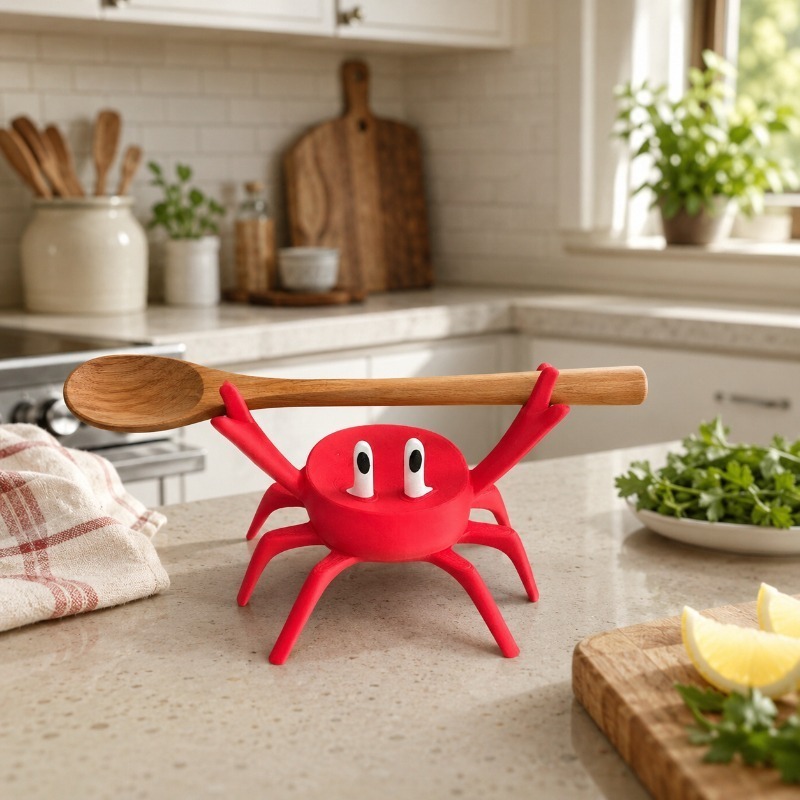 Red Crab Spoon Rest, Cute Crab - Kitchen Gadgets To Gift ulasan dan harga