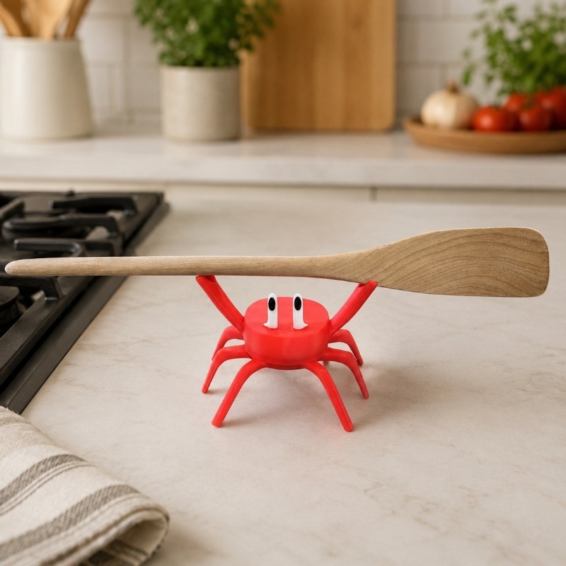 Red Crab Spoon Rest, Cute Crab - Kitchen Gadgets To Gift ulasan dan harga