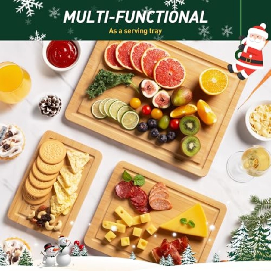 Bamboo Cutting Board Set Non S - Kitchen Gadgets To Have ulasan dan harga