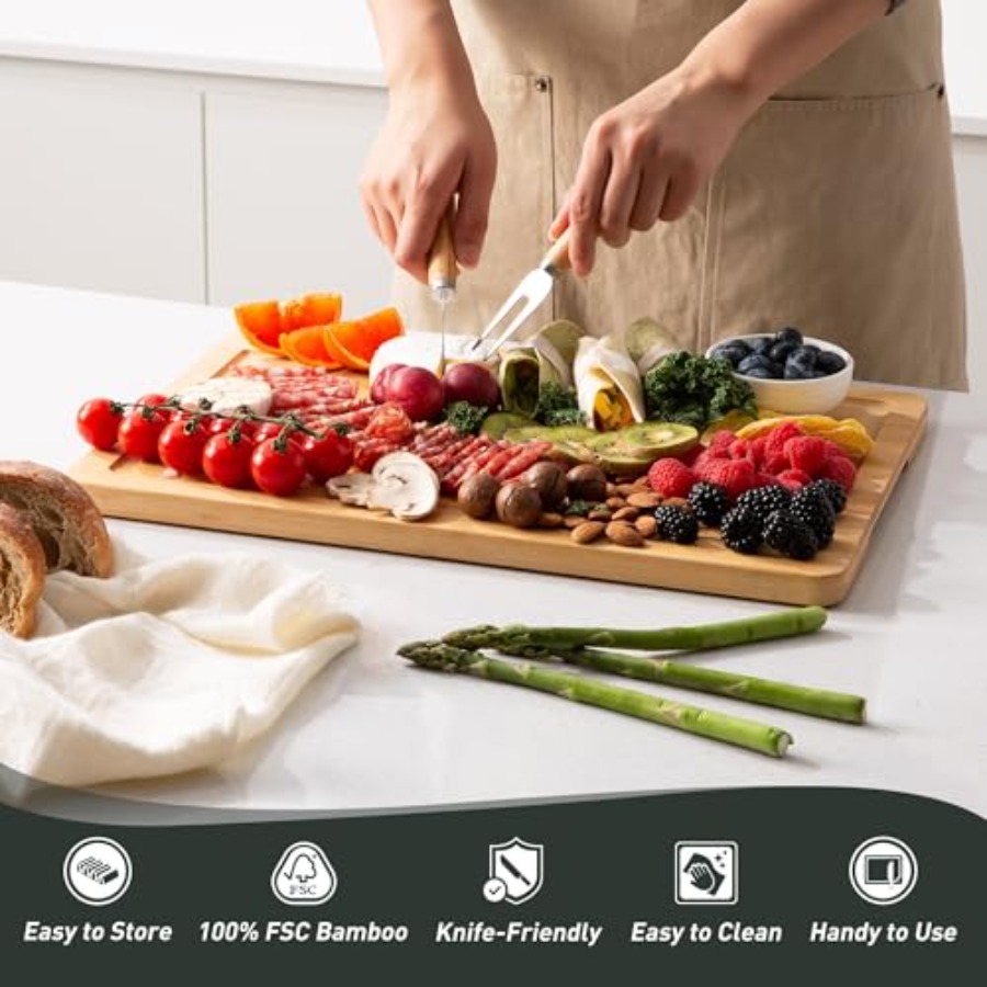 Bamboo Cutting Board Set Non S - Kitchen Gadgets To Have ulasan dan harga