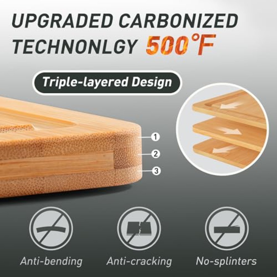 Bamboo Cutting Board Set Non S - Kitchen Gadgets To Have ulasan dan harga